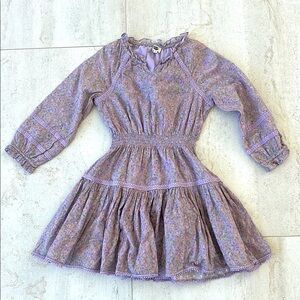 Girl’s Casual Purple Flower Dress